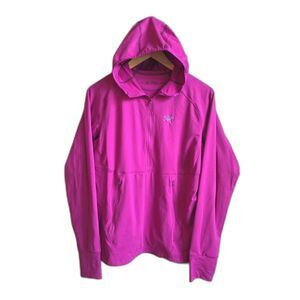 Arc'teryx Zoa Hoody Women’s Large L Pink Quarter Zip Ski Snowboard MSRP $180
